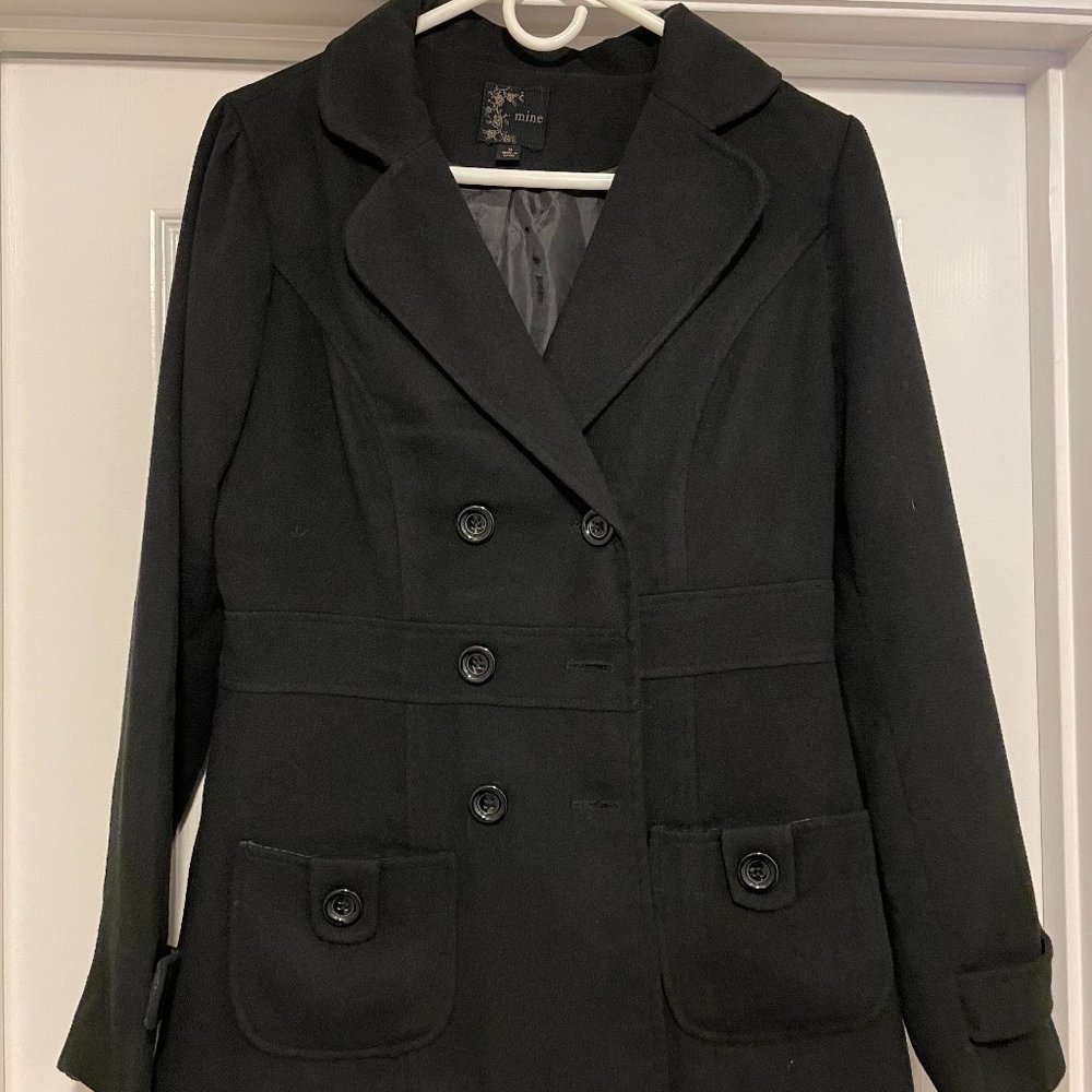 Black Pea Coat - Women's Medium
